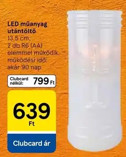 Tesco LED műanyag utántöltő ajánlat