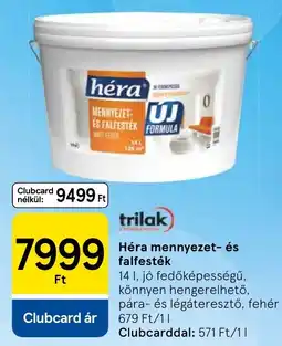 Tesco Héra mennyezet- és falfesték ajánlat
