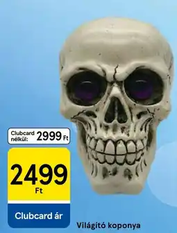 Tesco Világító koponya ajánlat