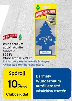 Tesco Wunderbaum autóillatosító ajánlat