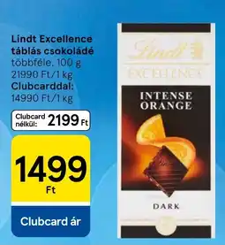 Tesco Lindt excellence csokoládé ajánlat