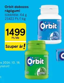 Tesco orbit dobozos rágógumi ajánlat