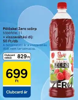 Tesco Pölöskei zero szörp ajánlat