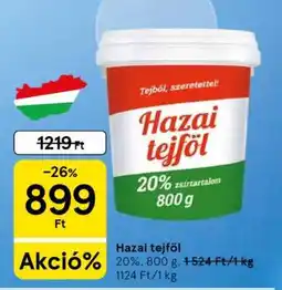 Tesco Hazai Tejföl ajánlat