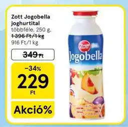 Tesco Zott Jogobella joghurtital ajánlat
