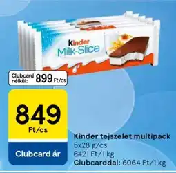 Tesco Kinder tejszelet multipack ajánlat
