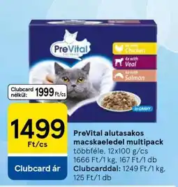 Tesco PreVital alutasakos macskaeledel multipack ajánlat