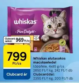 Tesco Whiskas alutasakos macskaeledel ajánlat