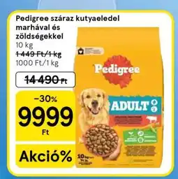 Tesco Pedigree száraz kutyaeledel marhával és zöldségekkel ajánlat