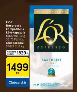 Tesco L'OR Nespresso kompatibilis kávékapszula ajánlat