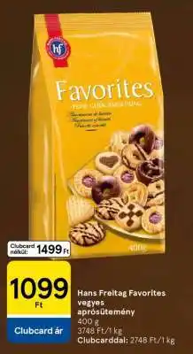 Tesco Hans Freitag Favorites vegyes aprósütemény ajánlat