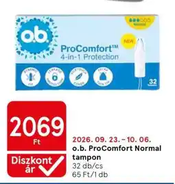 Tesco o.b. ProComfort Normal tampon ajánlat