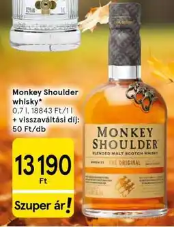 Tesco Monkey Shoulder Whisky ajánlat