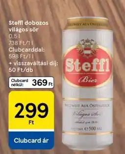 Tesco Steffl dobozos világos sör ajánlat