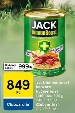 Tesco Jack ImmunBoost konzerv kutyaeledel ajánlat