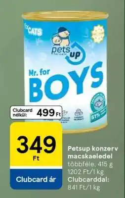Tesco Petsup konzerv macskaeledel ajánlat