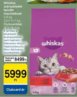 Tesco Whiskas szárazeledel felnőtt macskáknak ajánlat