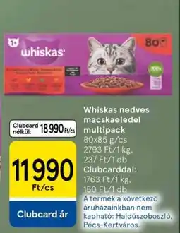 Tesco Whiskas nedves macskaeledel multipack ajánlat