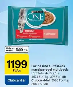 Tesco Purina One alutasakos macskaeledel multipack ajánlat