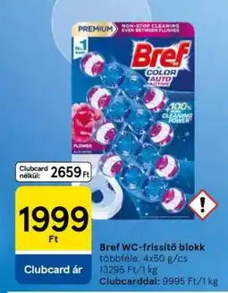 Tesco Bref WC-frissítő blokk ajánlat