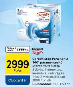 Tesco Ceresit Stop Pára Aero 360° Páramentesítő Utántöltő Tabletta ajánlat