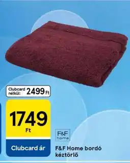 Tesco F&F Home bordó kéztörlő ajánlat