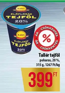 Coop Tallér tejföl ajánlat