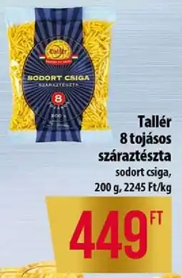 Coop Tallér 8 tojásos száraztészta ajánlat
