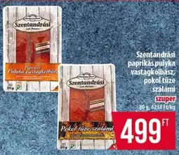 Coop Szentandrási Paprikás pulyka vastagkolbász, Pokol tüze szalámi ajánlat