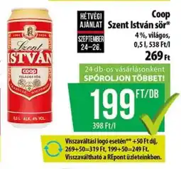 Coop Coop Szent István sör ajánlat