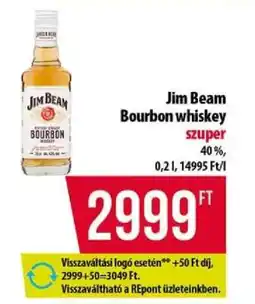 Coop JIM BEAM Bourbon whiskey ajánlat