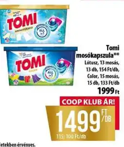 Coop TOMI﻿﻿ Mosókapszula ajánlat