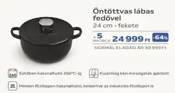 Auchan Öntöttvas lábas fedővel ajánlat