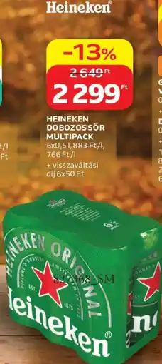 Auchan Heineken dobozos sör ajánlat