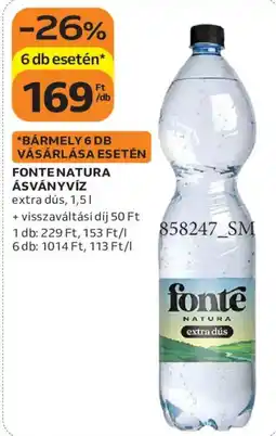 Auchan Fonte natura ásványvíz ajánlat