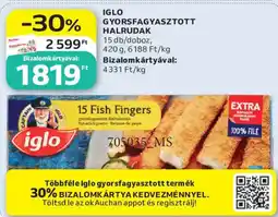 Auchan Iglo gyorsfagyasztott halrudak ajánlat