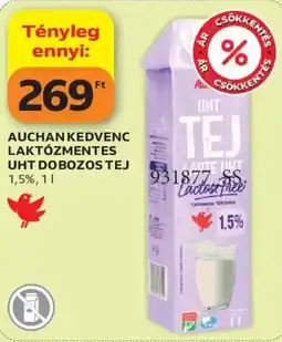 Auchan Auchan kedvenc laktózmentes tej ajánlat