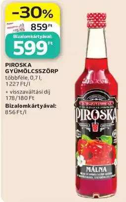 Auchan Piroска gyümölcsszörp ajánlat