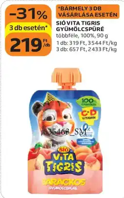 Auchan Sio vita tigris gyümölcspűre ajánlat