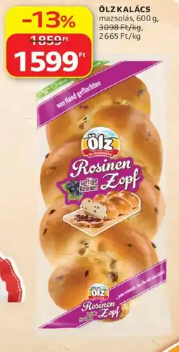 Auchan Olz rosinen zopf ajánlat