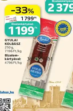 Auchan Gyulai kolbász ajánlat