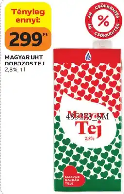 Auchan Magyar UHT dobozos tej ajánlat