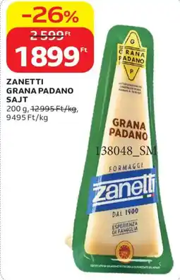 Auchan Zanetti grana padano sajt ajánlat
