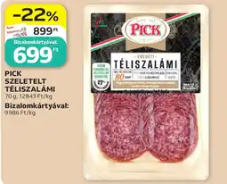 Auchan Pick széletelt téliszalámi ajánlat