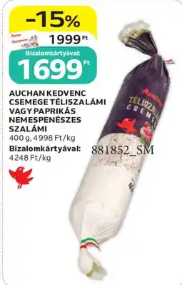 Auchan Muchen téliszalámi ajánlat