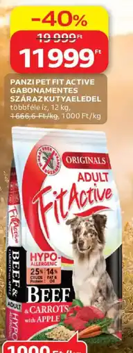 Auchan Panzi pet fit active gabonamentes szárazkutyaeledel ajánlat