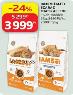 Auchan iams vitality száraz macskaeledel ajánlat