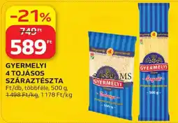 Auchan Gyermelyi 4 tojásos száraztészta ajánlat