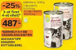 Auchan Auchan tipp konzerv kutyaeledel ajánlat