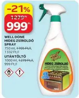 Auchan WELL DONE HIDEG ZSÍROLDÓ SPRAY ajánlat